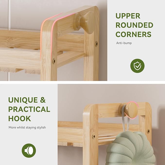 AmazerBath Bamboo Over The Toilet Storage Shelf