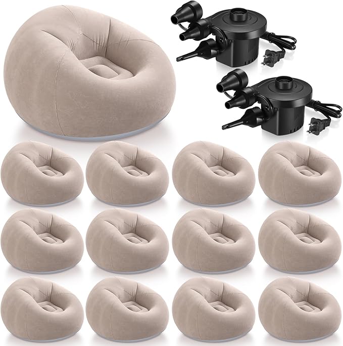 Realspring 6 9 12 Pcs Inflatable Bean Bag Chairs
