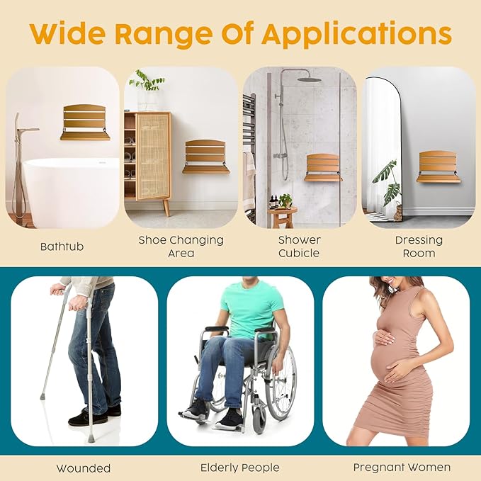 Foldable Shower Chair, Safety Furniture Stainless Steel