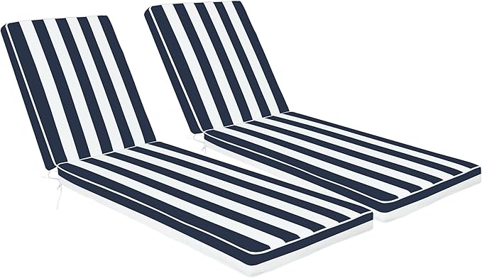 Only choice Chaise Lounge Cushions Outdoor, Fade & Water Resistant Patio Lounge