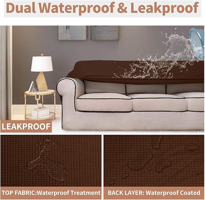 Easy-Going 100% Waterproof Chair Couch Cover, Dual Waterproof Sofa Cover
