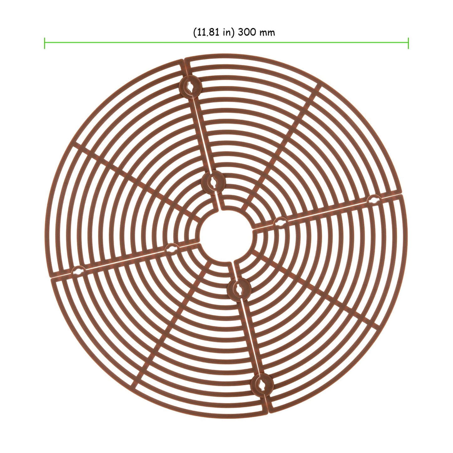 TAICHEUT 8 Pcs Plant Pot Grid, 11.8 inch Brown Plant Pot Cover, Indoor Planter Protector with 64 Deep Stakes for Dogs Cats Digging Stopper