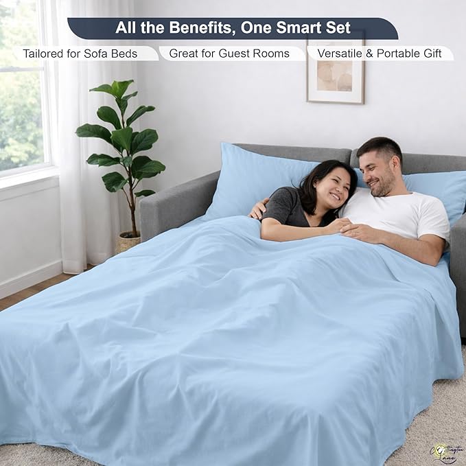 Cottington Lane Sleeper Sofa Sheets Full Size, 4 Piece Premium Quality 100%