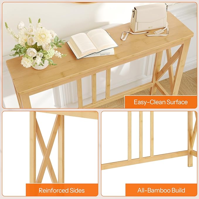 HOOBRO Narrow Console Table, Sofa Table