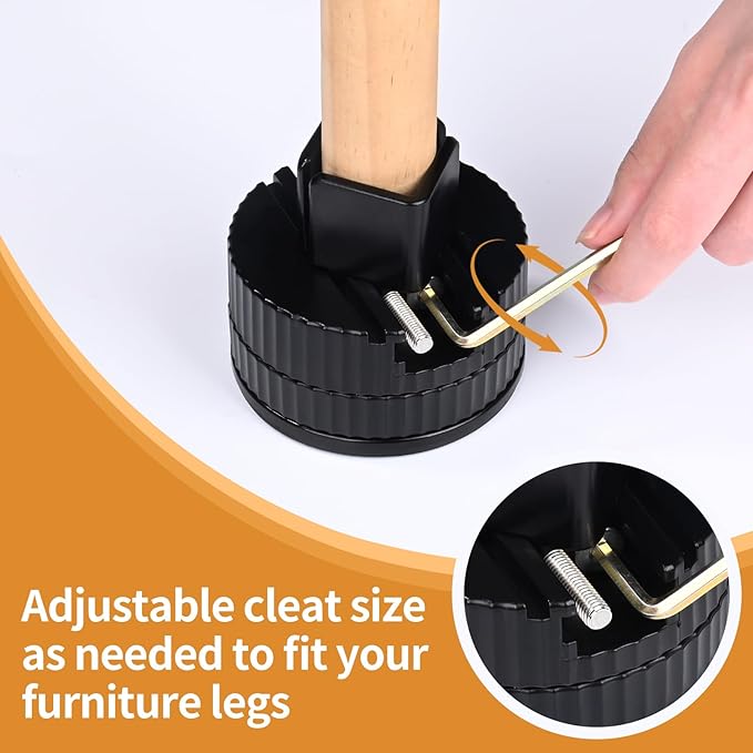 Adjustable Bed Risers Furniture Risers-4 Pack