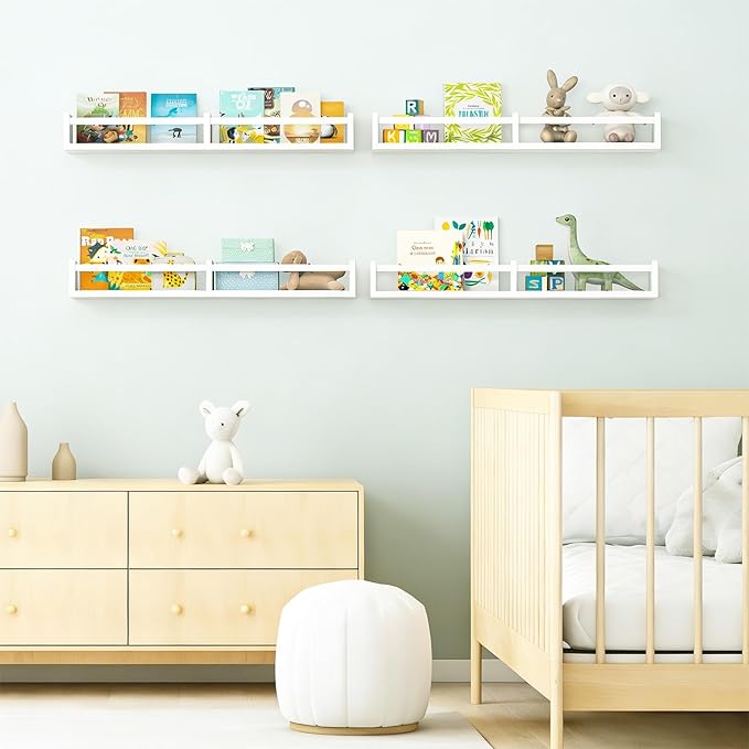 Fixwal Nursery Book Shelves, 32 Inch Floating Bookshelves