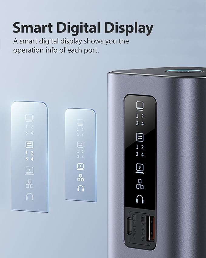 Baseus Docking Station, Spacemate(Win) 11 in 1, Triple Display, 4K HDMI and DP, 10Gbps USB A/C Ports, Gigabit Ethernet, 100W PD, Audio, Laptop Docking Station for Windows/Dell/HP/Lenovo/Asus/Acer/Mac