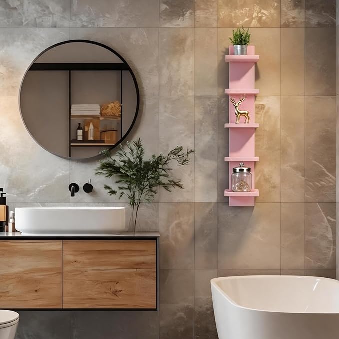 Homaterial 5 Tier Wall Shelf Unit, Decorative Wall Mount Vertical Shelving
