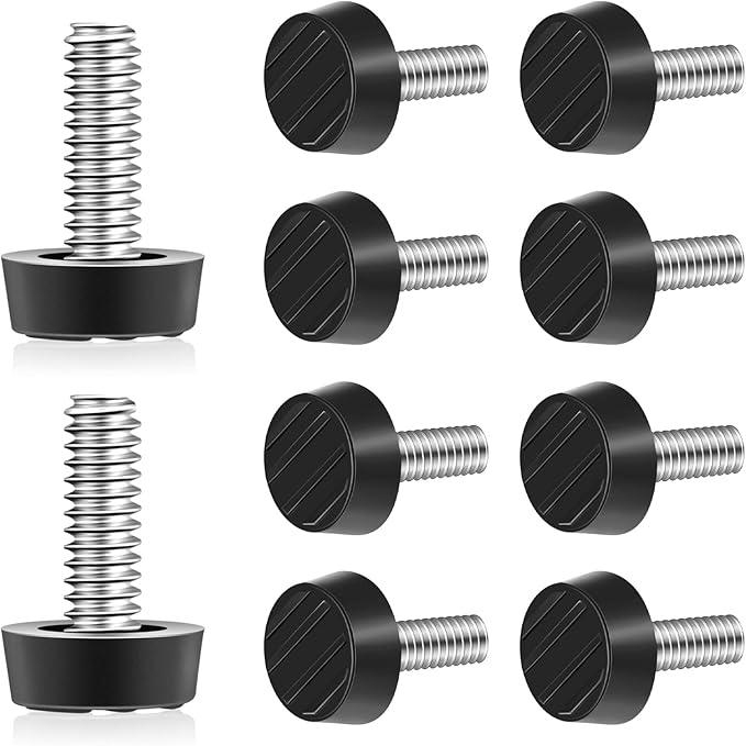 Hotop 1/4-20 UNC Thread Adjustable Furniture Levelers Screw in Galvanized Steel