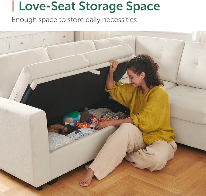 HONBAY Sleeper Sectional Sofa