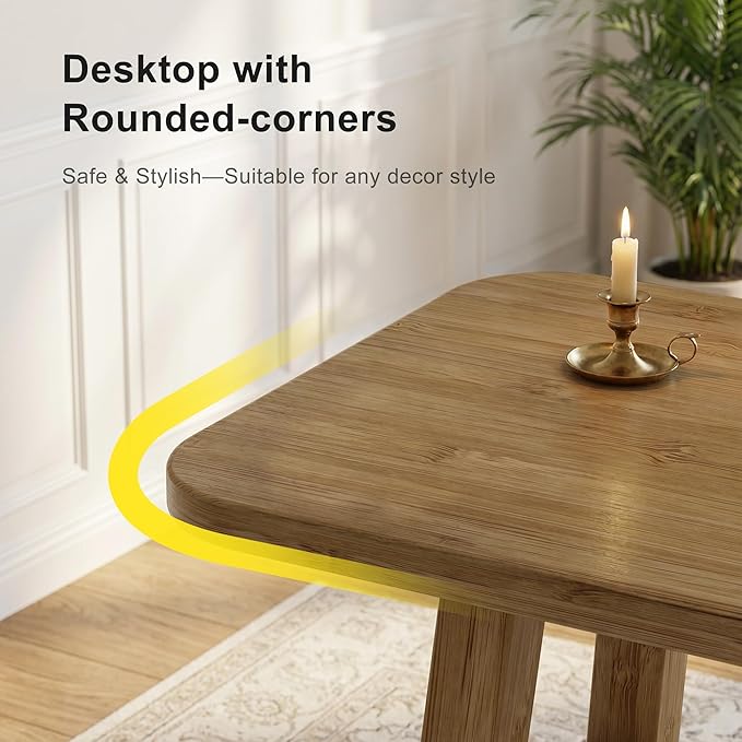 39.4" Solid Bamboo Entryway Console Table, Sofa Table Behind Couch, Narrow