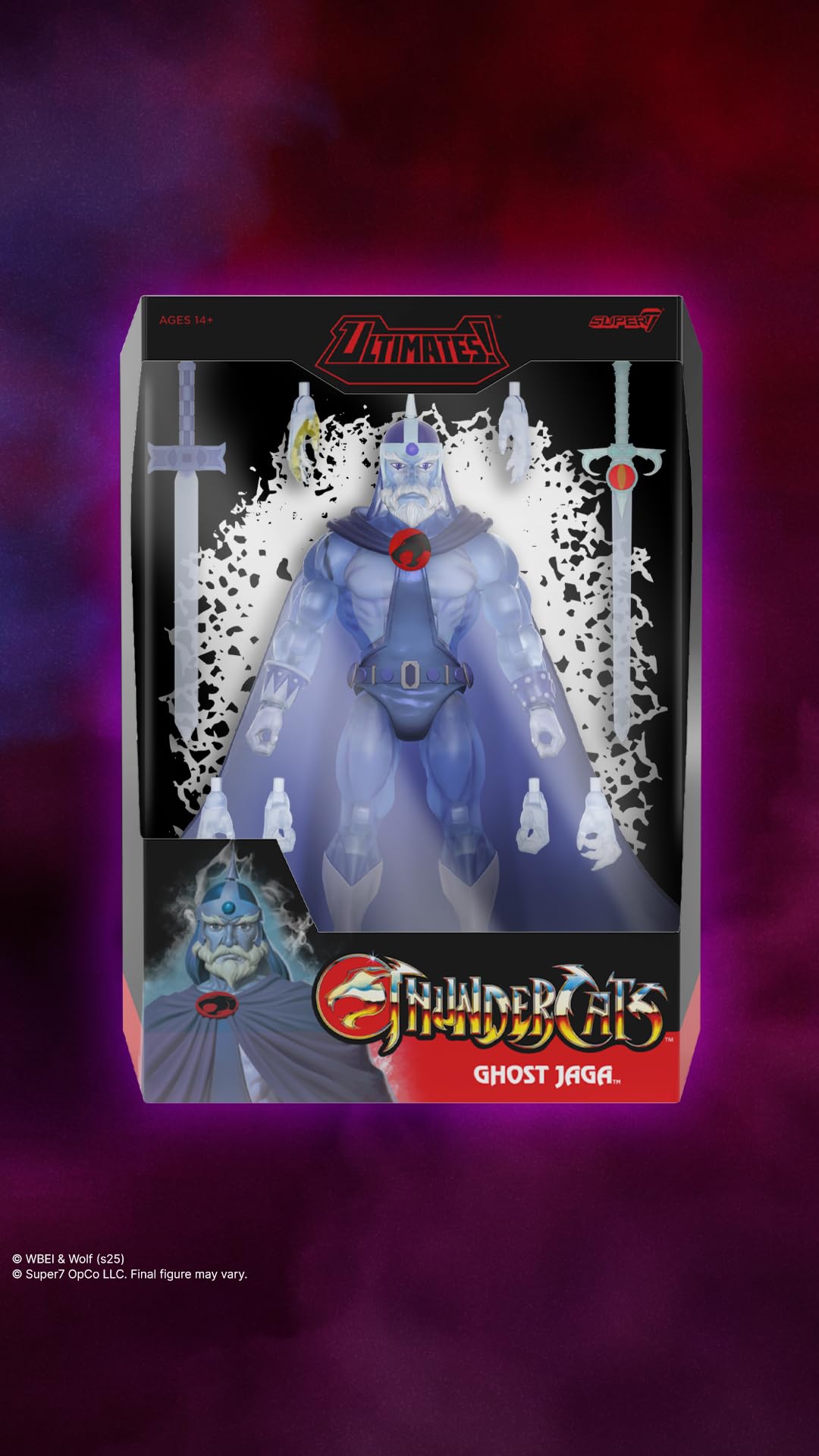 Super7 ULTIMATES! Thundercats Ghost Jaga - 7" Thundercats Action Figure with Accessories - Classic Cartoon Collectibles and Retro Toys