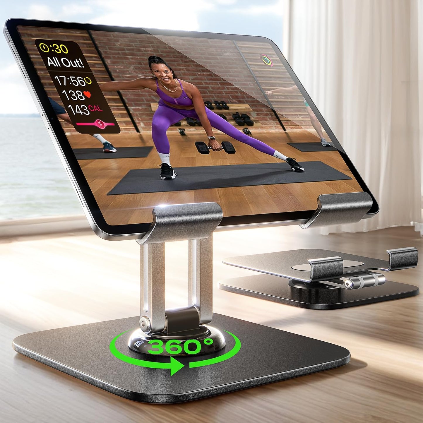LISEN for iPad Stand Holder Adjustable Tablet Stand for Desk, 2026 Kids for iPad Accessories Rotating Display Stand PC Office Accessories for Desk Women Gifts Kindle Tablet PS Switch iPhone 11"-4.7"