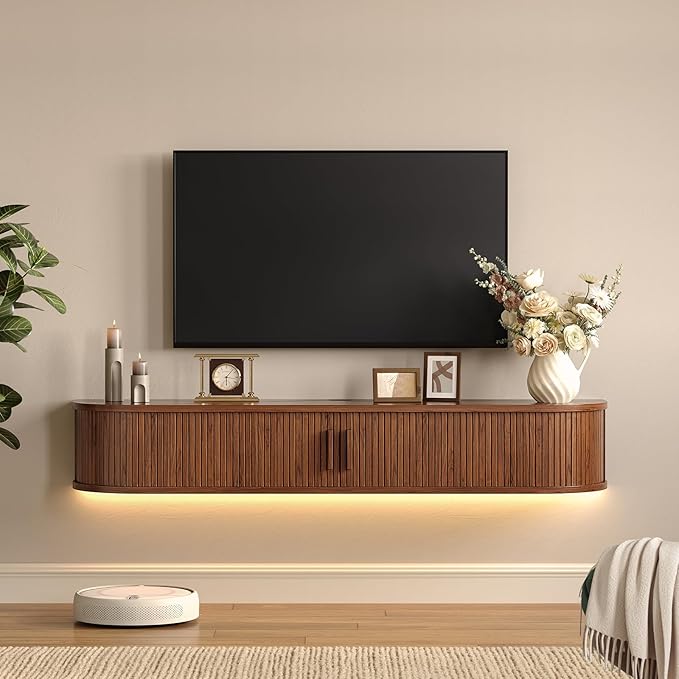 55" Floating TV Stand with Power Outlet
