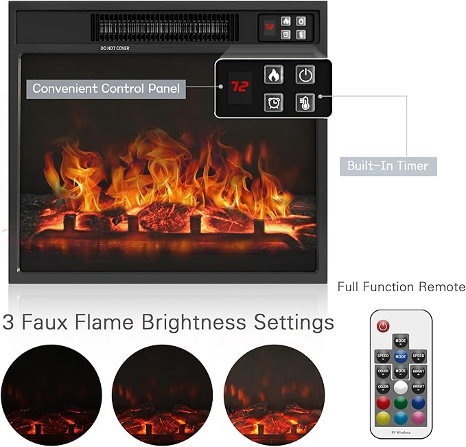 YESHOMY Fireplace TV Stand