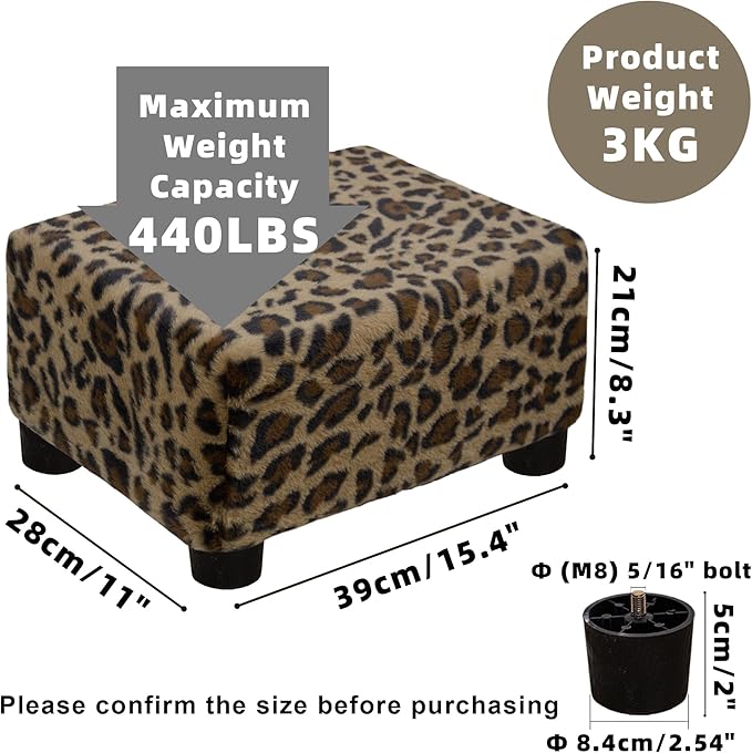 CAROLMADE Small Foot Stool Ottoman Footstool