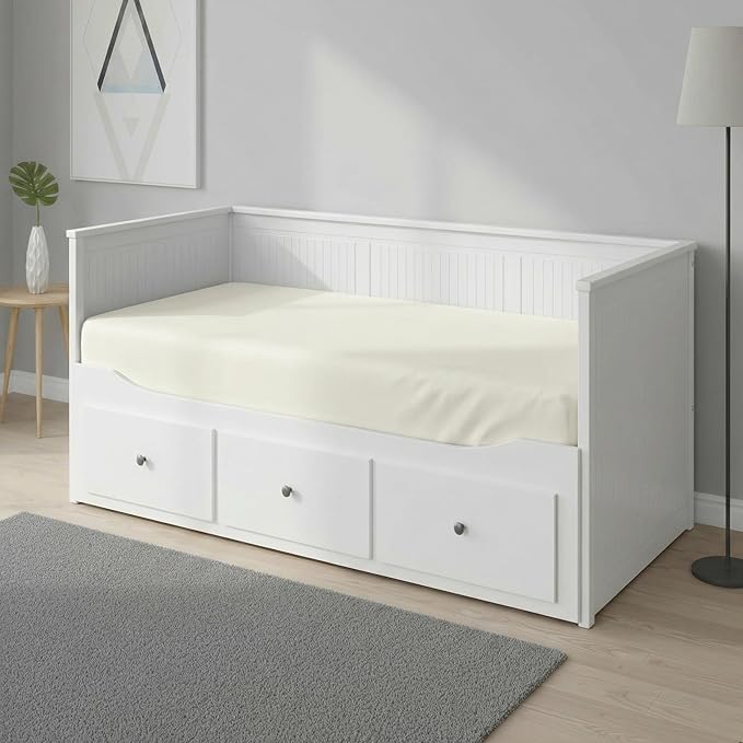 Stretchy Twin Fitted Sheet for 4 Inch Low Profile Mattress