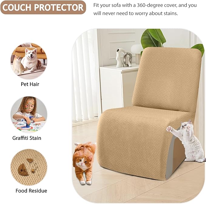 ALIECOM 100% Waterproof Recliner Sectional Couch Covers L Shape Stretch Corner