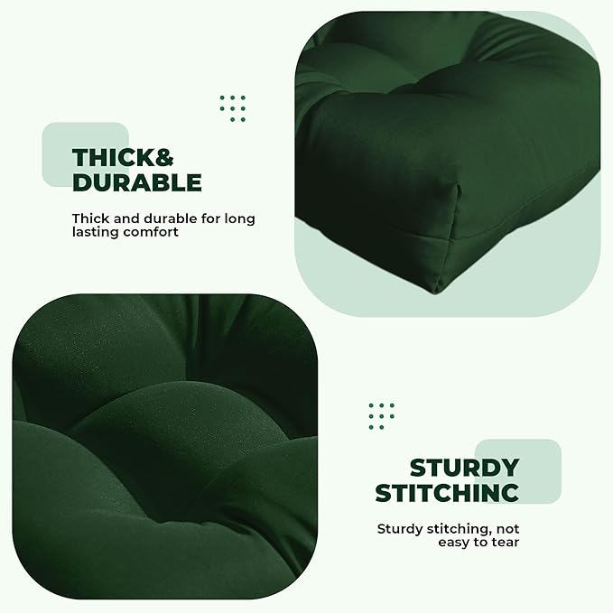 DANGHOOGY Wicker Chair Cushions, Waterproof Outdoor Loveseat Cushions
