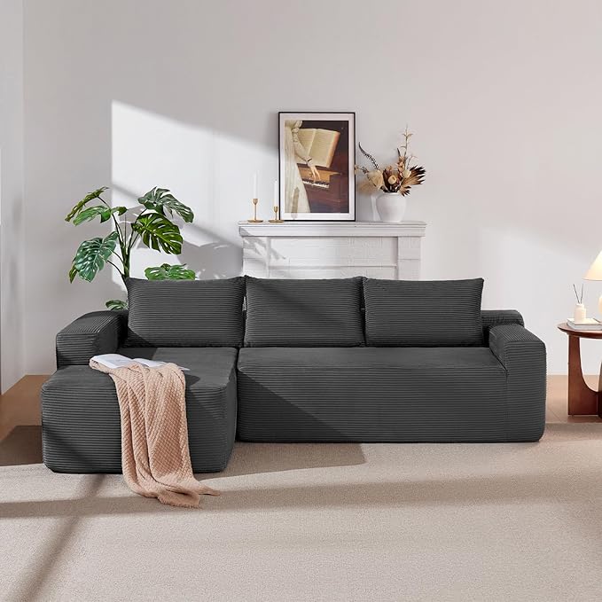 97" Cloud Sectional Couch, Modern Modular Sectional Sofa