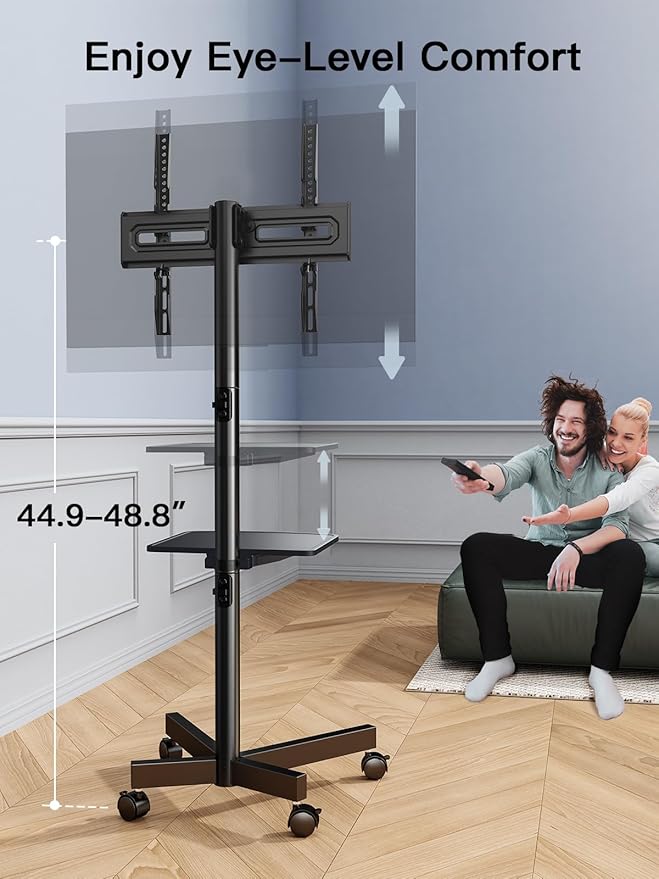 PERLESMITH Rolling TV Stand on Wheels