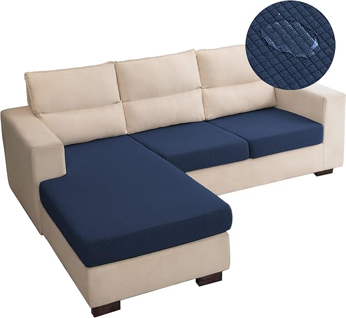 Water Repellent Sectional Couch Covers L Shape, Stretch Sofa Seat Cushion