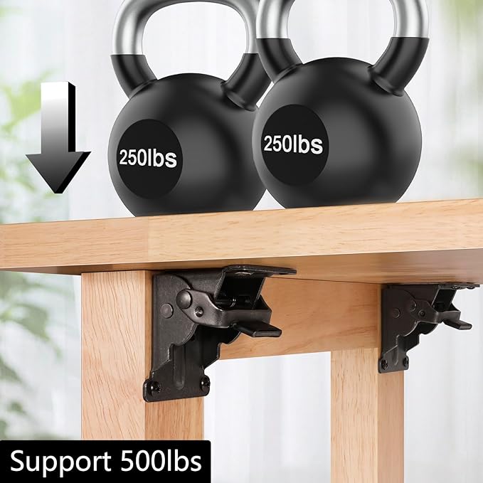 2 Pack Folding Brackets, Self-Lock Hinge