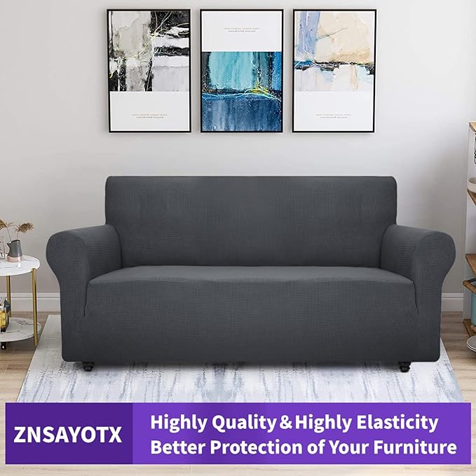 ZNSAYOTX Super Stretch Couch Cover Universal Sofa Covers