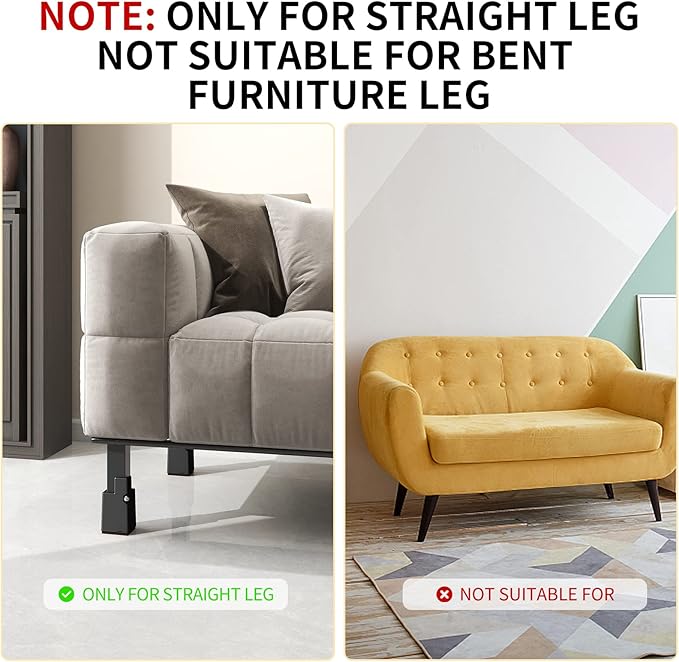 Adjustable Furniture Risers 4 Inch