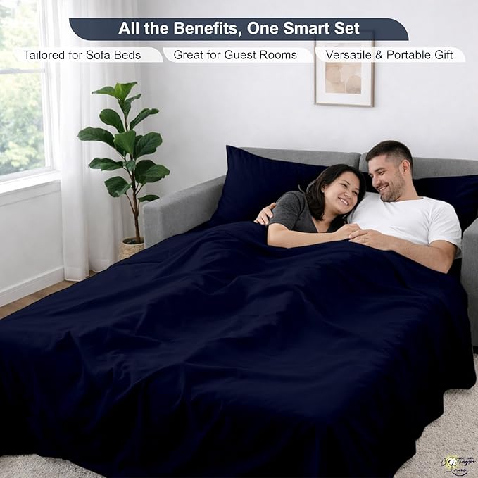 Cottington Lane Sleeper Sofa Sheets Full Size, 4 Piece Premium Quality 100%