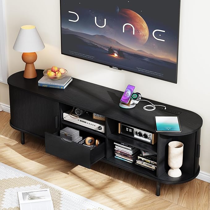 ONBRILL 69" TV Stand with Power Outlet