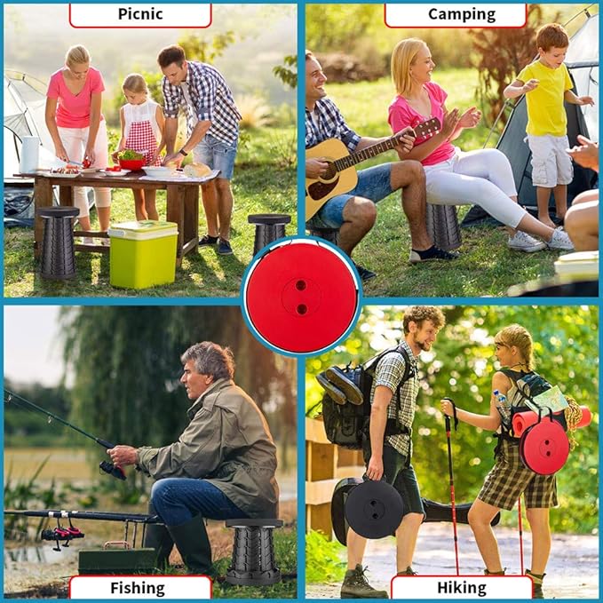 Boreeman Upgraded Folding Stool Lightweight Yet More Sturdy