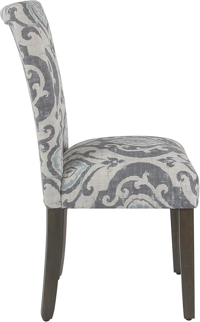 HomePop Parsons Classic Upholstered Accent Dining Chair, Suri Blue