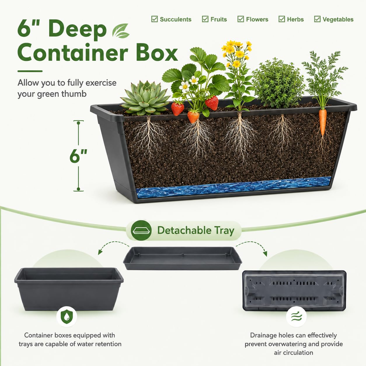 Giantex 5-Tier Vertical Garden Planter, Raised Garden Bed w/Drainage System & Removable Tray, Metal Frame Elevated Planter Boxes for Herb Vegetable Flower Grow, Outdoor Indoor Patio Balcony Backyard