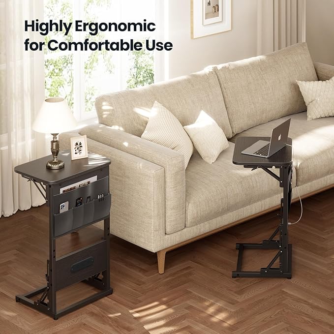 HLDIRECT C Shaped End Table