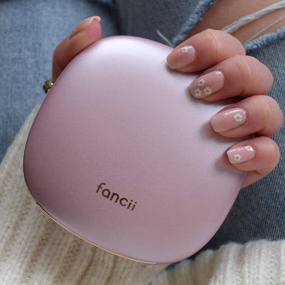 Fancii Compact Makeup Mirror with Natural LED Lights, 1x/ 10x Magnifying - Rechargeable, Portable, Lighted 4” Hand Mirror for Travel and Purses, Mila (Berry Crush)