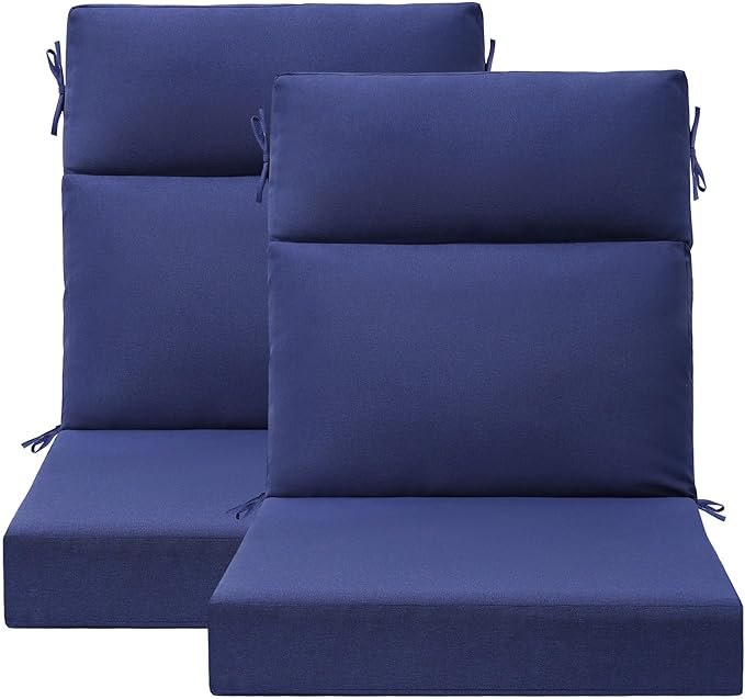 Unimatta Outdoor High Back Chair Cushion Seat Pads, 44 x 21 Inch