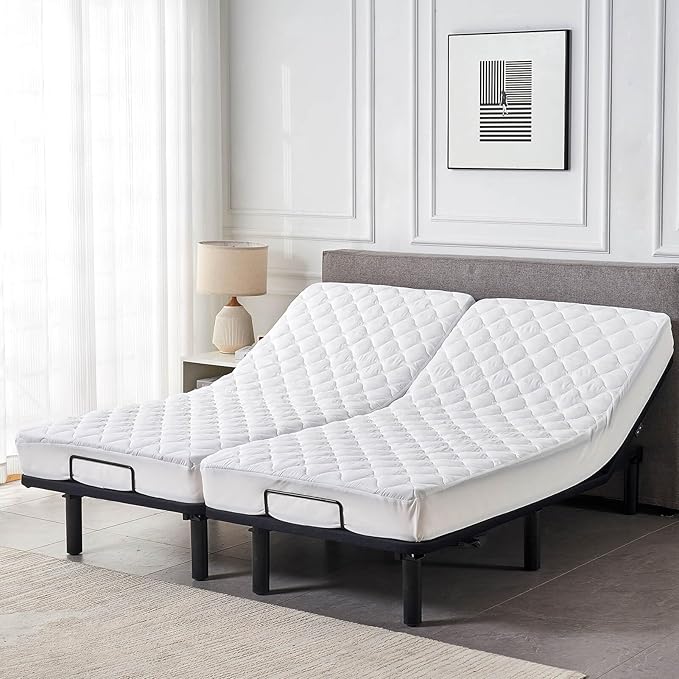 Waterproof Quilted Split California King Mattress Protector Pad