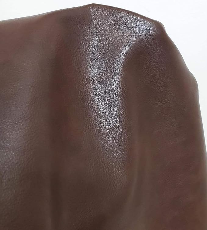 NAT Leathers | Brown Soft Faux Leather Fabric Sheet PU | 2 Yards Cut by The