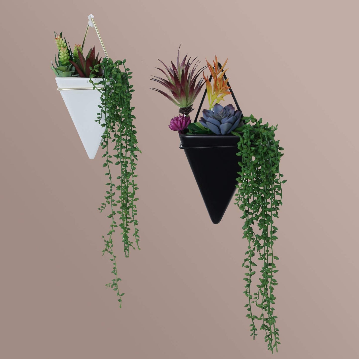 Meneco Artificial Hanging Succulent Plants – 2 Pack String of Pearls Plant Artificial Hanging Plants Unpotted Fake Plants for Bedroom Aesthetic (Large)
