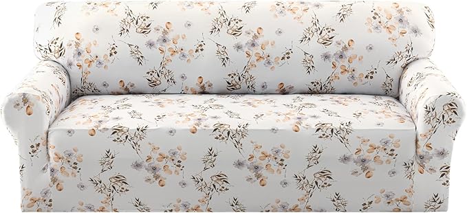 H.VERSAILTEX Floral Pattern Couch Covers High Stretch Sofa Covers Printed Couch