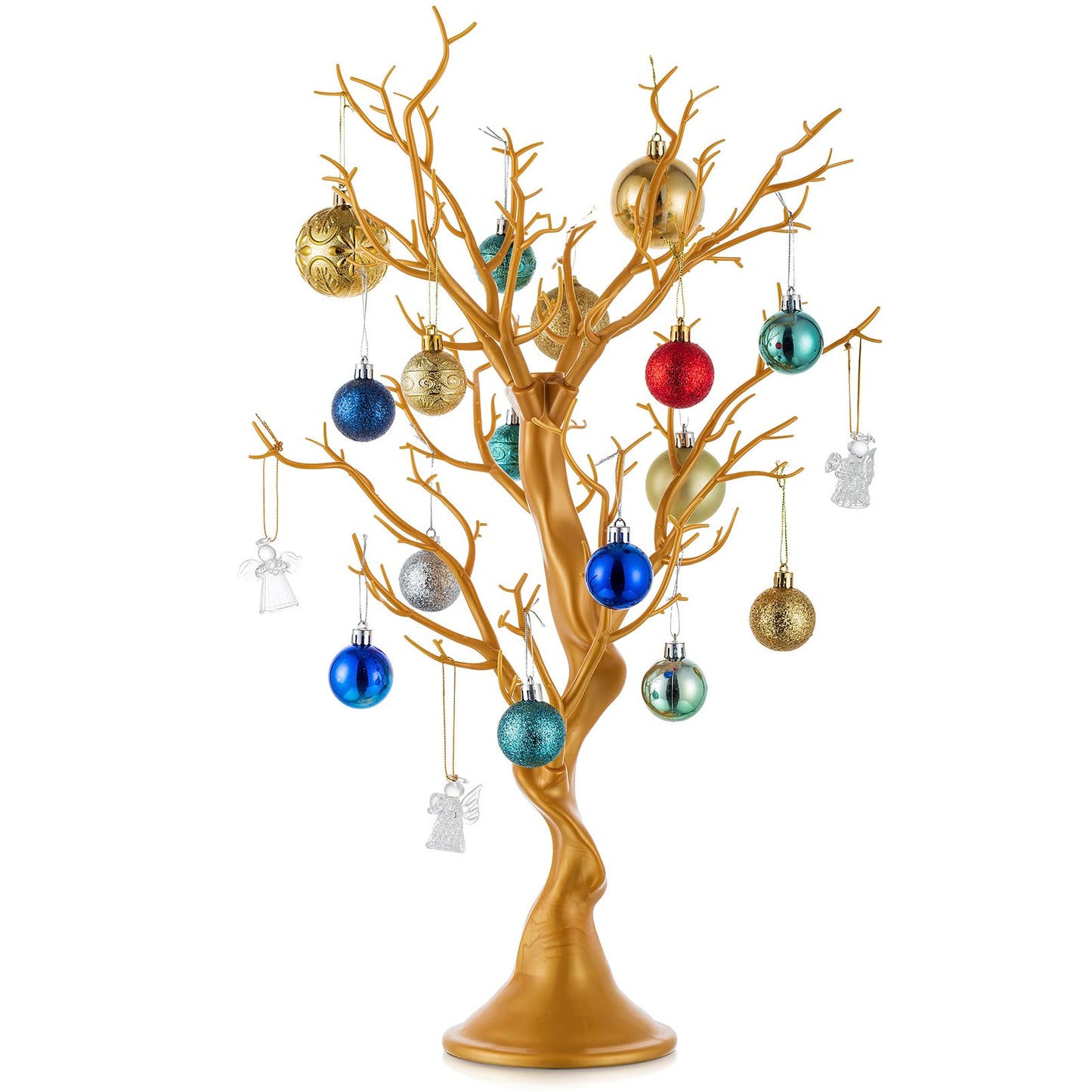 Nuptio Gold Christmas Tree Branch Artificial 22.8 inch Tall Manzanita Tree Centerpiece Wedding Centerpieces for Tables, Decorative Ornament Display Tree Branches for Decoration Weddings (1 Pc)