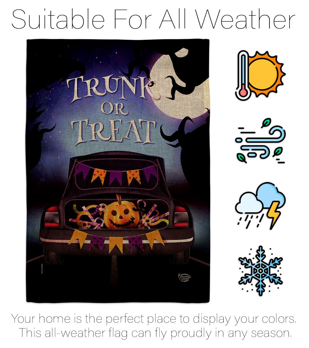 Ornament Collection Halloween 2 Pcs Banner Room Wall Art Flag Patio Lawn Garden Outdoor Indoor Tapestry Yard Grave Cemetery Signs Trunk Or Treat Front Porch Decor, Fall Gifts Made in USA