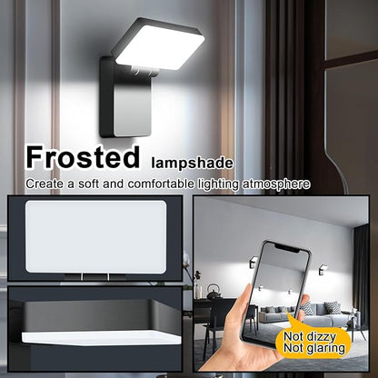 40W LED Wall Lights 3000LM Rotatable 360° Neighbor Friendly Porch Light 5000K Waterproof IP65 Outdoor Security Flood Lighting Switch Control for Garage Yard Backyard