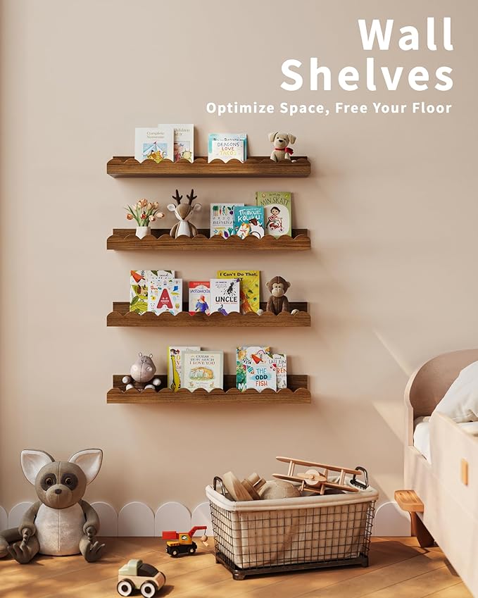 Shario Nursery Book Shelves, Floating Shelves
