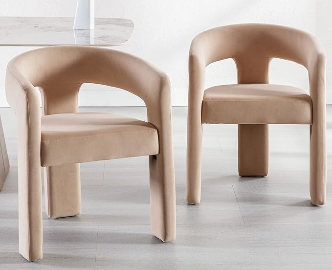 VESCASA Velvet Barrel Dining Chair