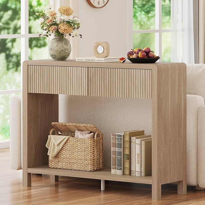 FATORRI Console Sofa Table, Wooden Entryway Table