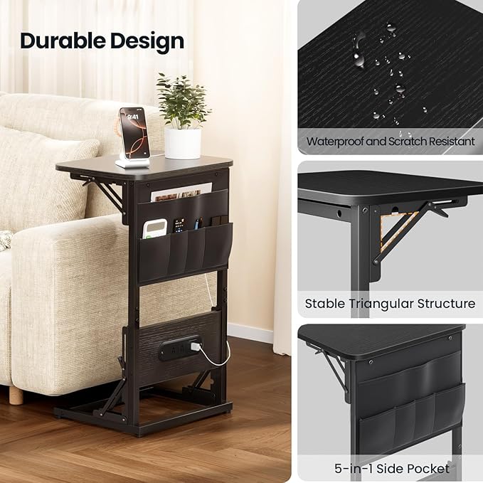 HLDIRECT C Shaped End Table