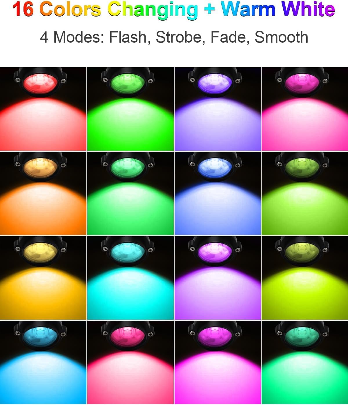 ZUCKEO LED Spot Lights Indoor RGB Up Lights with Remote, 120V 10W Uplighting Indoor Spotlight Plug in, 4.92FT Code Accent Flood Light Color Changing Landscape Lighting for Christmas Halloween(4Pack)