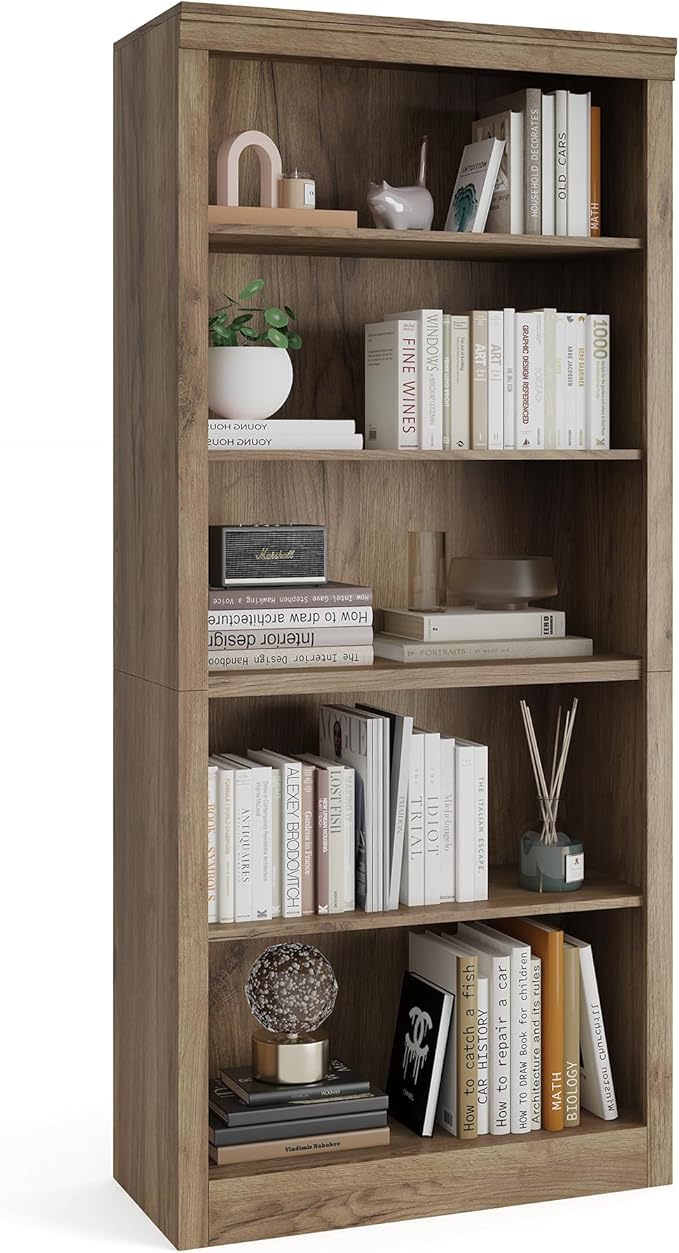 GarveeHome 71 in Tall Bookcase, Wooden Bookshelf